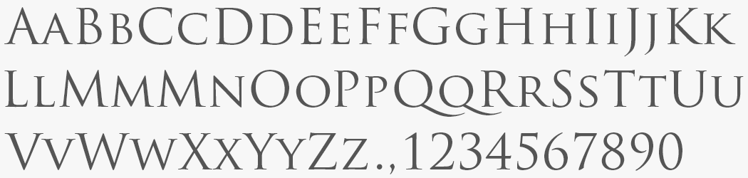 Custom cinzel font
