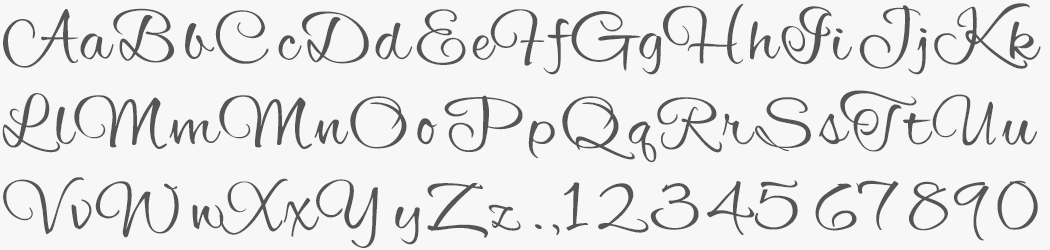Custom Alex Brush font